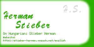 herman stieber business card